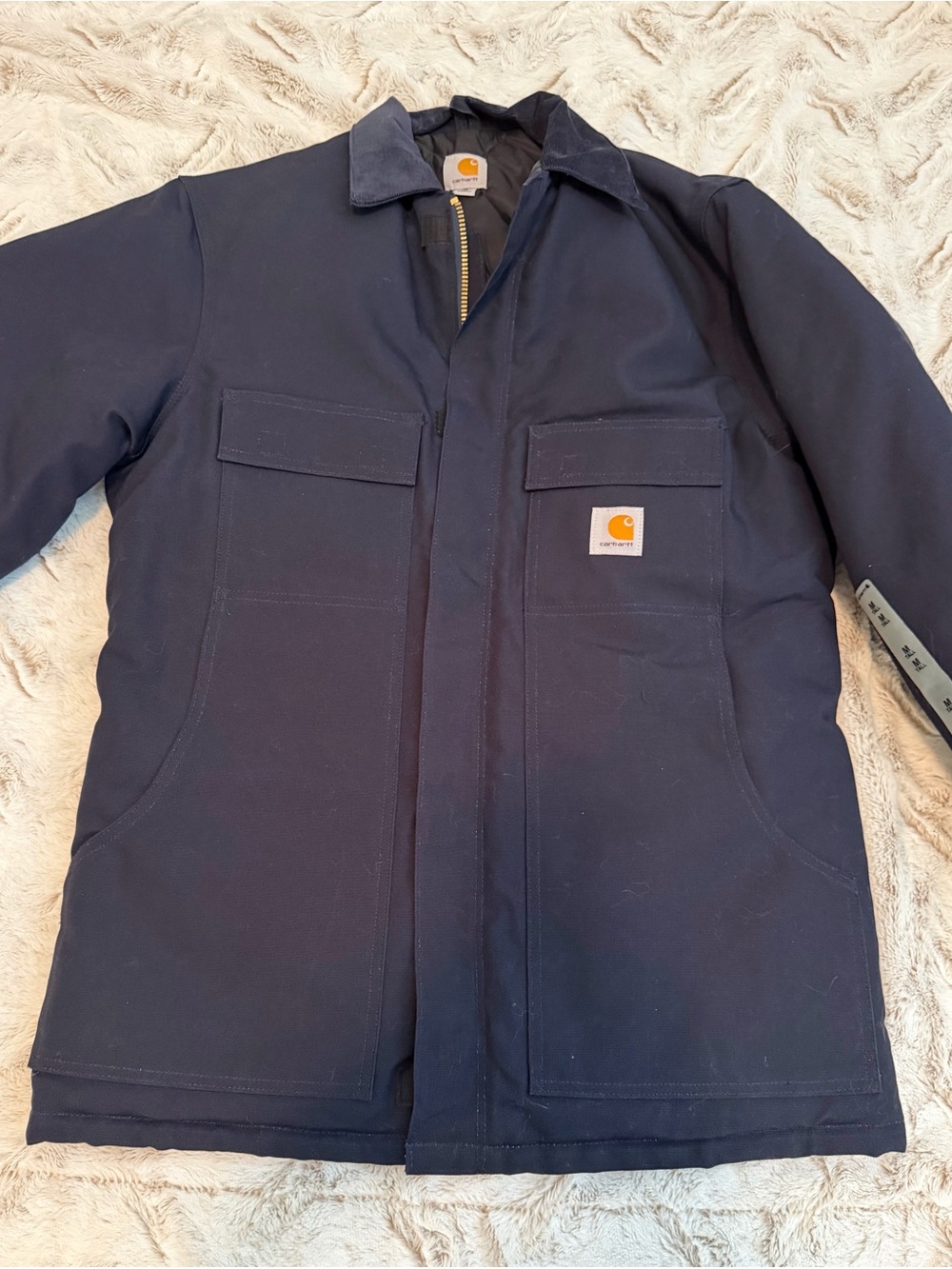 Carhartt Navy Men's Field Coat with Chest Logo
